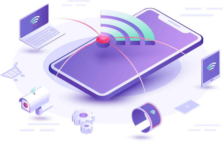 An icon showing a superfast broadband router