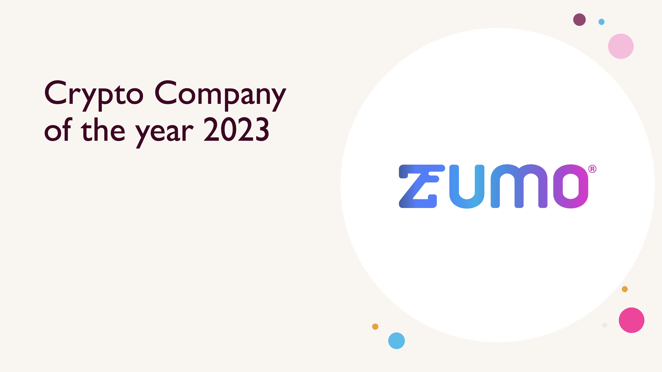 Zumo Triumphs as Crypto Company of the Year at Fintech Finance Awards 2023
