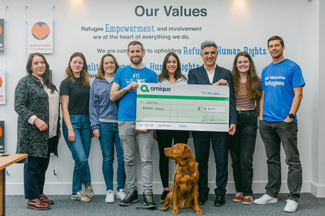 Amiqus Reaches Fundraising Milestone, Donating Â£35,000 Towards Â£100,000 Goal for the Scottish Refugee Council